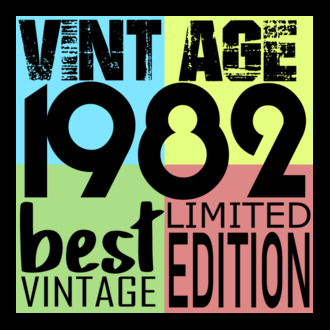 vintage 1982 póló minta