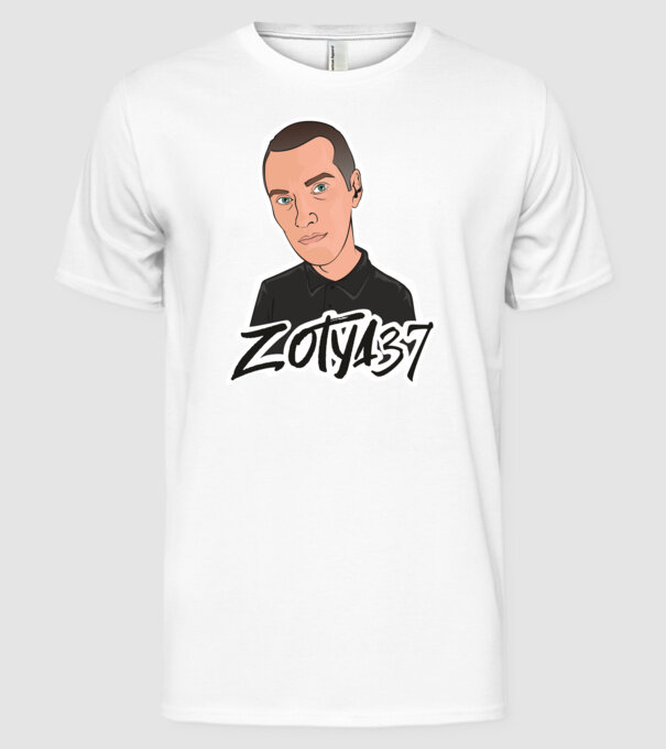 Zotya37 Termék minta fehér pólón