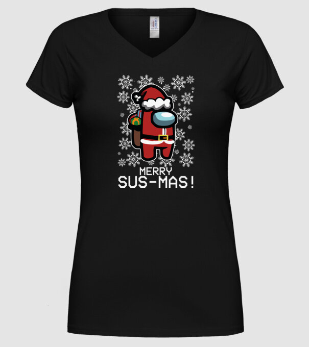 Merry Sus-mas! minta fekete pólón