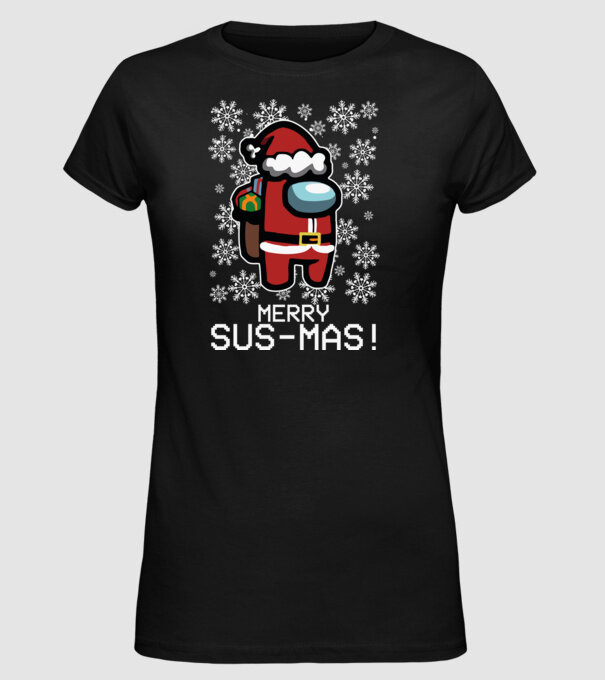 Merry Sus-mas! minta fekete pólón