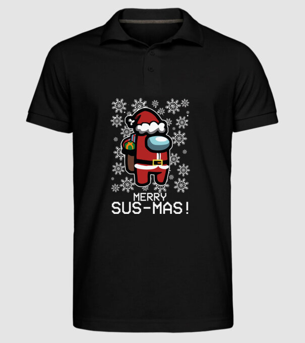 Merry Sus-mas! minta fekete pólón