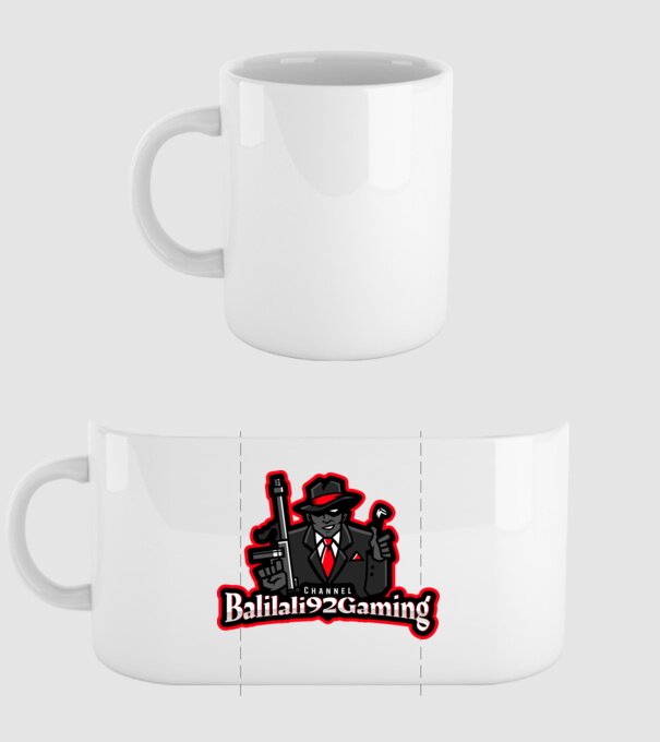 Balilali92Gaming Logo minta fehér pólón