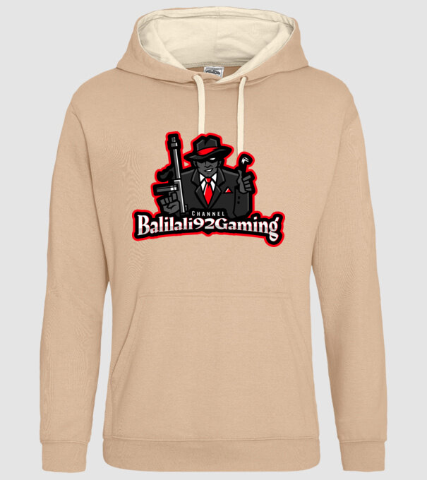 Balilali92Gaming Logo minta homokszín pólón