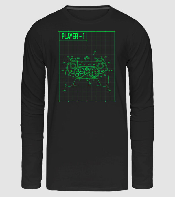 retro-gaming-t-shirt-design-creator-featuring-a-diagram-of-a-console-244b-el1 minta fekete pólón
