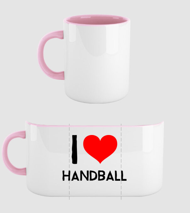 i love handball minta világos rózsaszín pólón