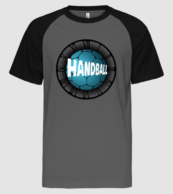 handball clock minta szürke/fekete pólón