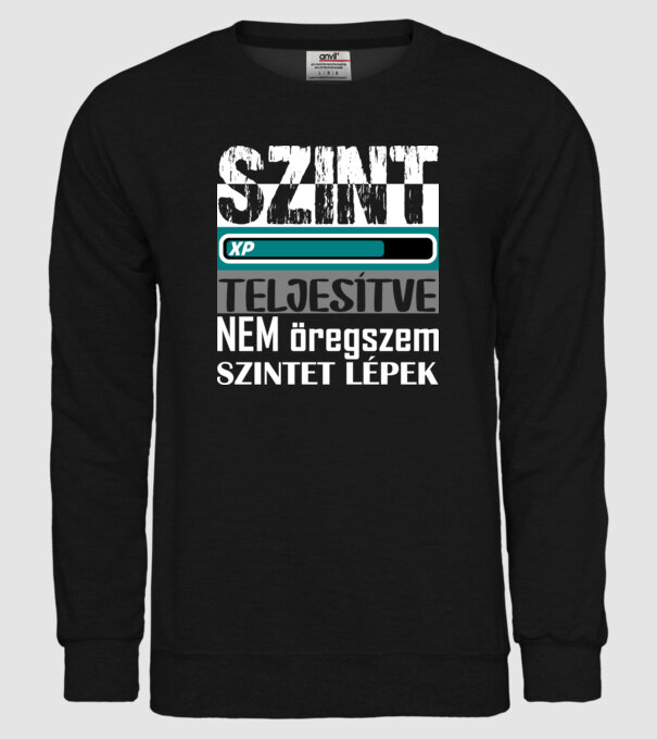 nem öregszem fehér minta fekete pólón