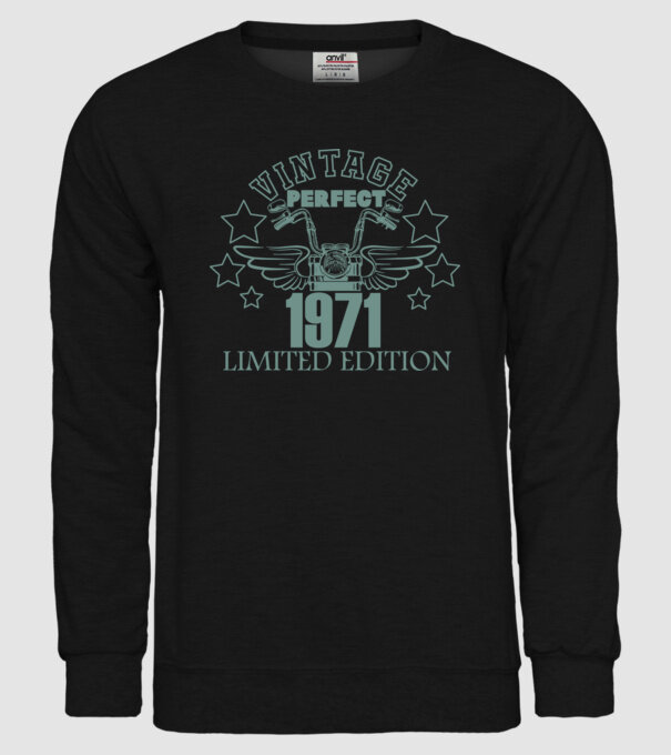 vintage 1971 minta fekete pólón