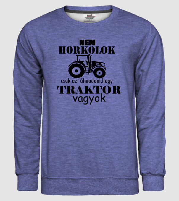 traktoros minta farmerkék pólón