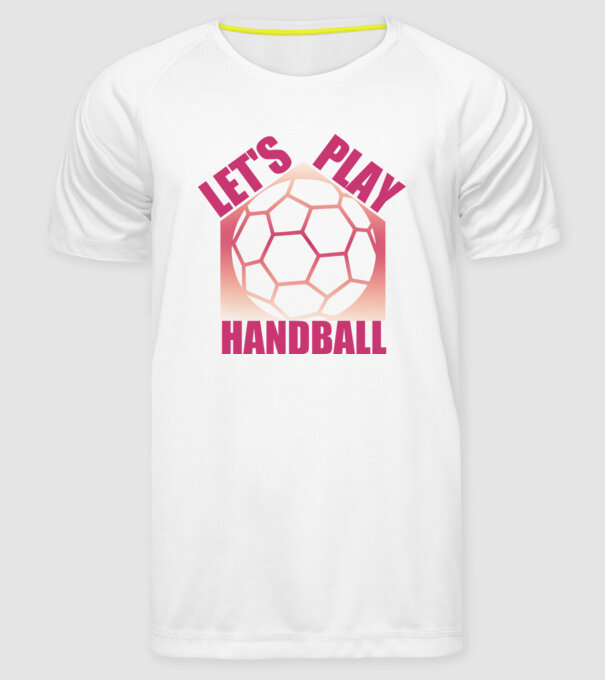 handball let's play pink minta fehér pólón