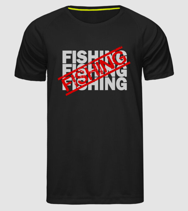 fishing minta fekete pólón