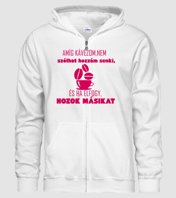 KÁVÉZOM PINK minta fehér pólón