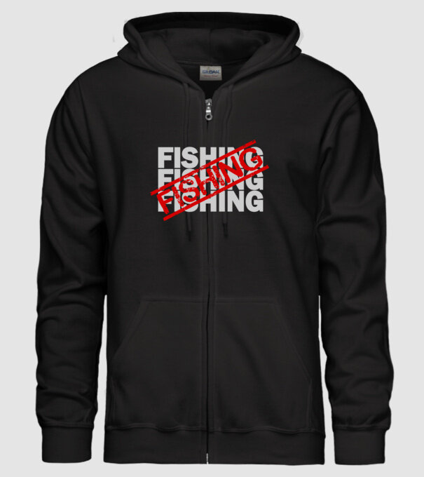 fishing minta fekete pólón