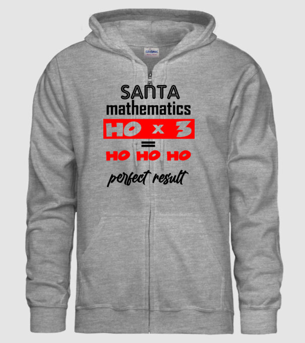 santa mathetmatics minta szürke pólón