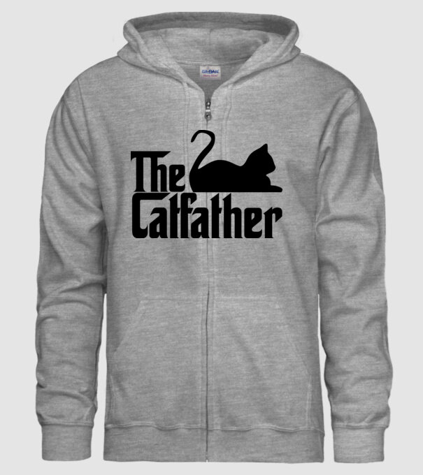 the catfather minta szürke pólón