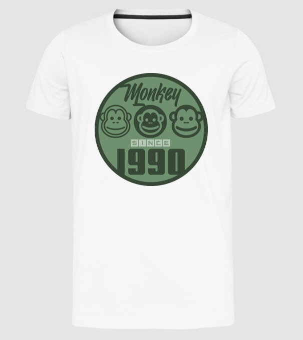 monkey 1990 minta fehér pólón