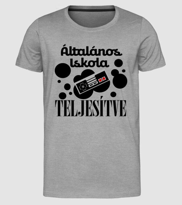 általános iskola minta szürke pólón