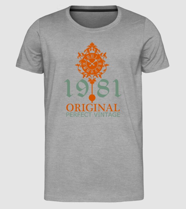 original 1981 minta szürke pólón