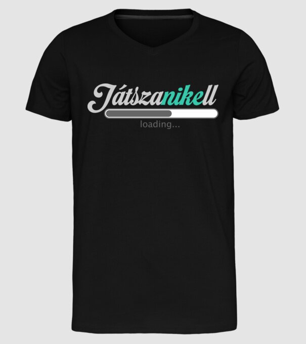 játszanikell loading minta fekete pólón
