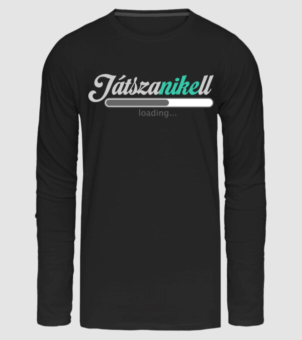 játszanikell loading minta fekete pólón