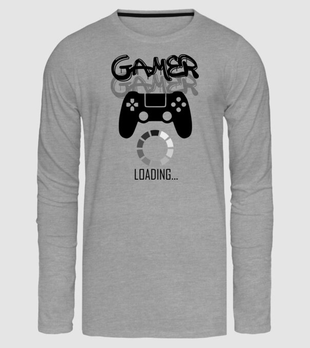 gamer loading01 minta szürke pólón