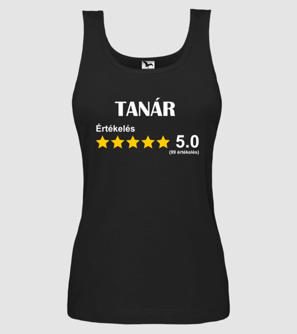 értékelés tanár minta fekete pólón
