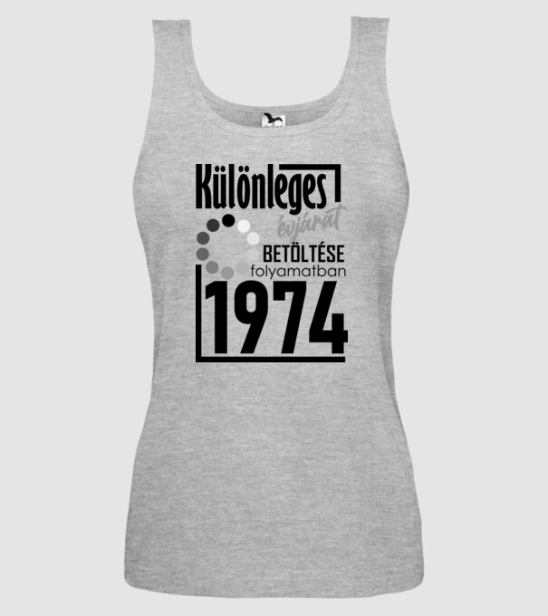 1974 betöltés minta szürke pólón