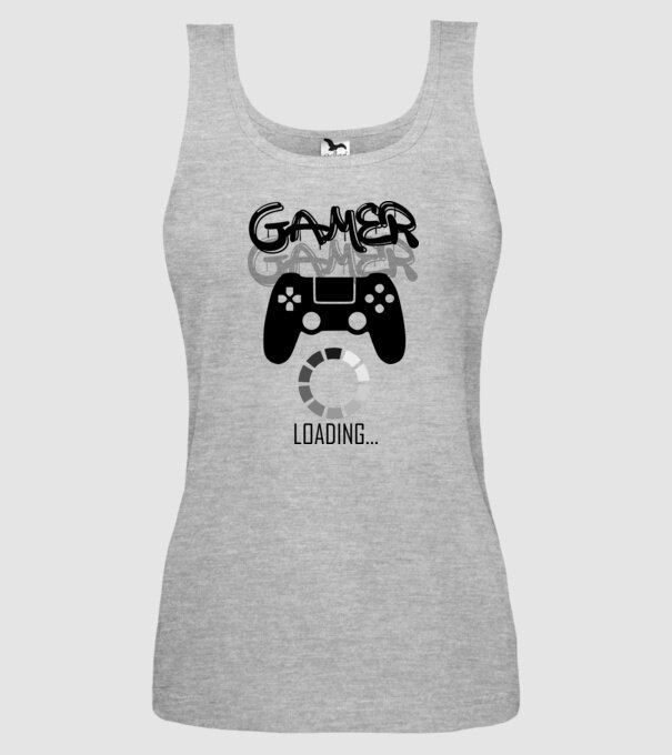 gamer loading01 minta szürke pólón