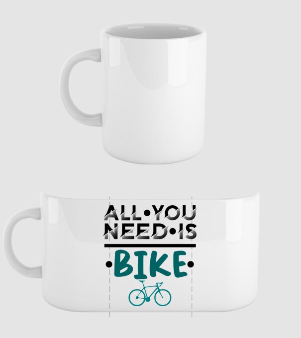 all you need is bike minta fehér pólón