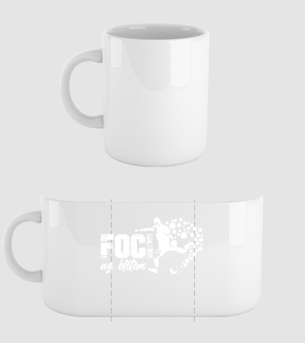 foci az életem fehér minta fehér pólón