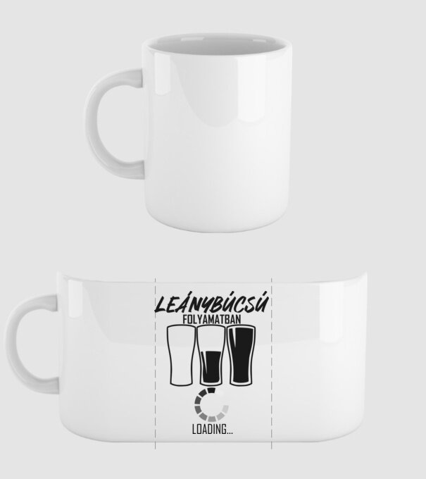 loading leánybúcsú minta fehér pólón