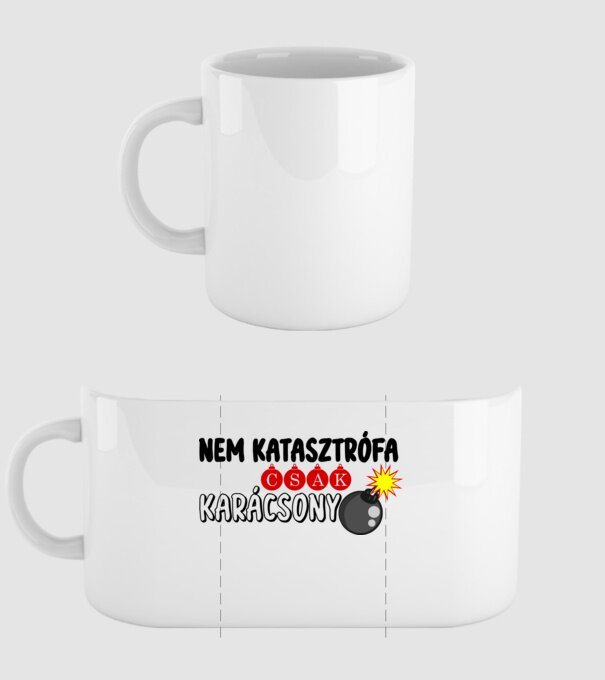nem katasztrófa minta fehér pólón