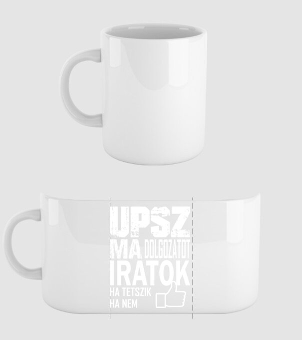 upsz ma dolgozatot fehér minta fehér pólón