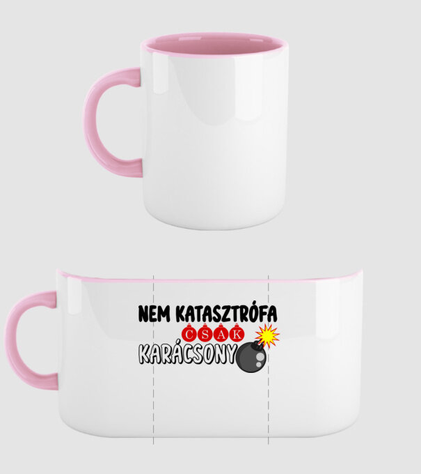 nem katasztrófa minta világos rózsaszín pólón