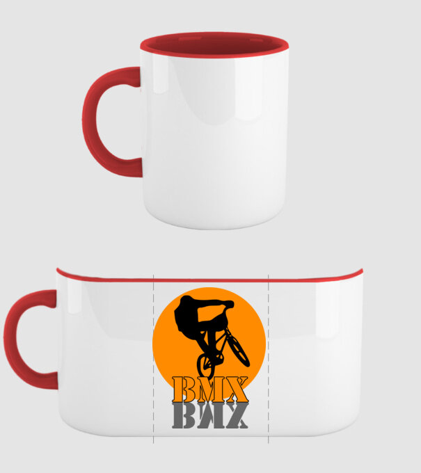 BMX minta piros pólón