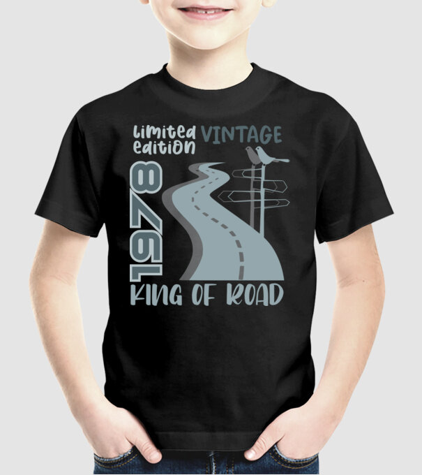 king of road 1978 minta fekete pólón