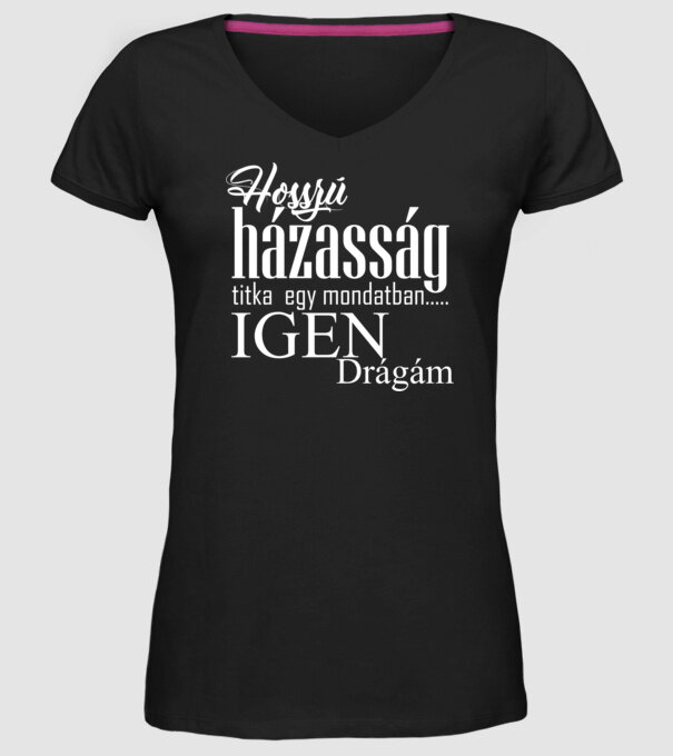 házasság minta fekete pólón
