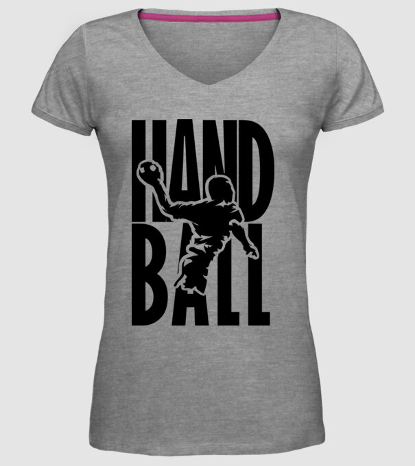 hanball stencil minta szürke pólón