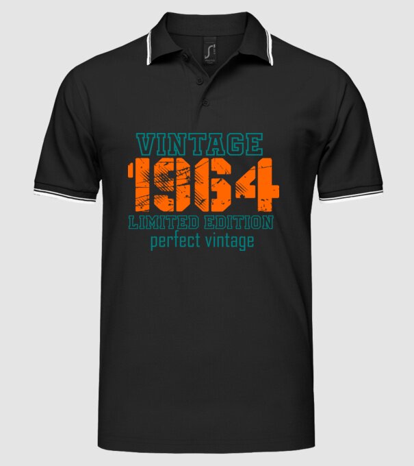 196 limited edition minta fekete pólón