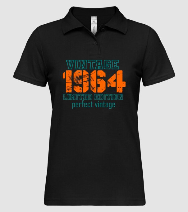 196 limited edition minta fekete pólón