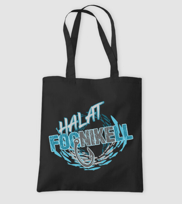 halas minta fekete pólón