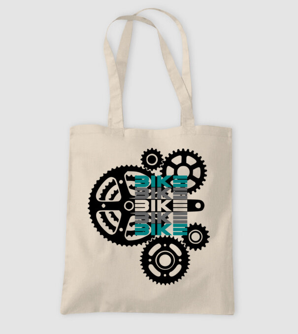 bicikli bike minta homokszín pólón
