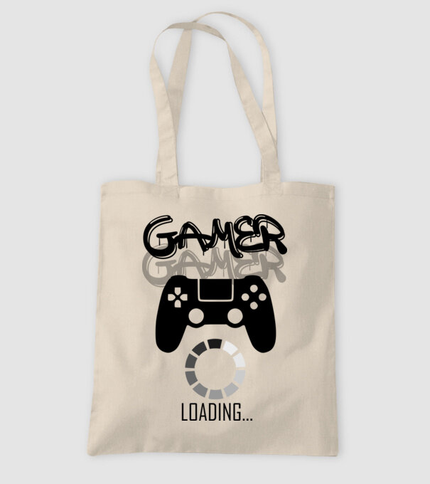 gamer loading01 minta homokszín pólón