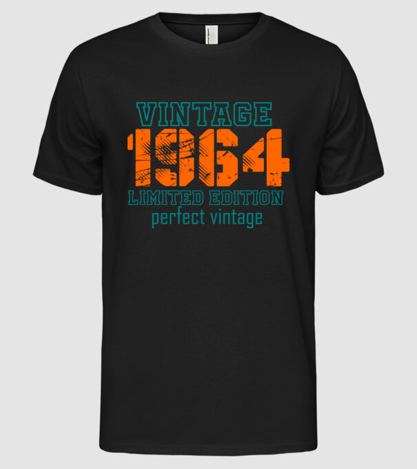 196 limited edition minta fekete pólón