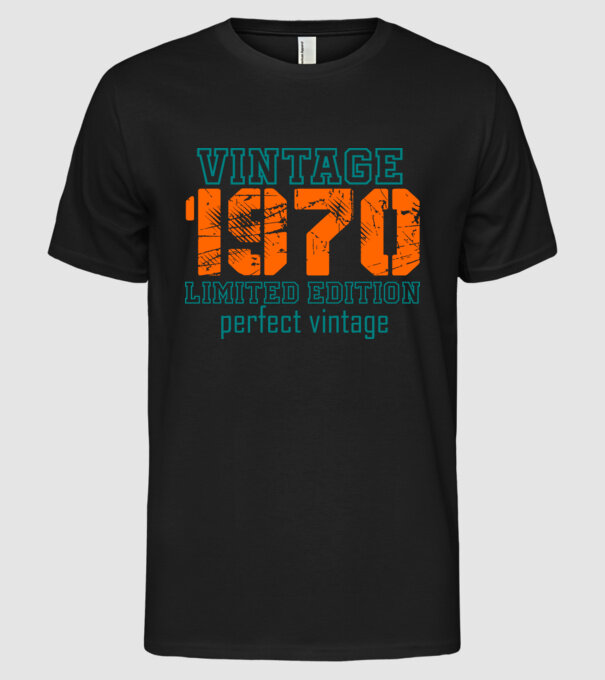 1970 limited edition minta fekete pólón