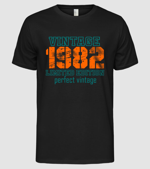 1982 limited edition minta fekete pólón