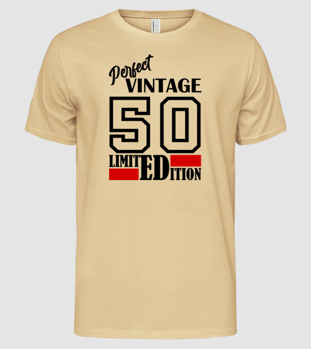 50 limited minta homokszín pólón