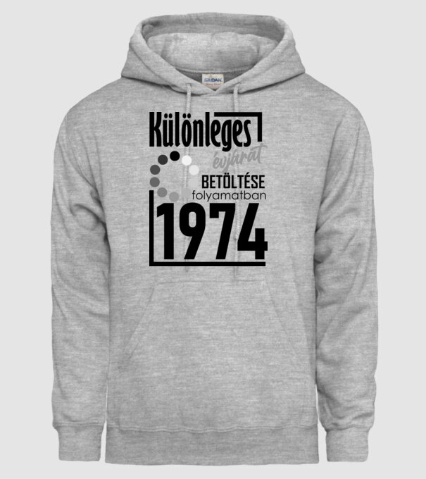 1974 betöltés minta szürke pólón