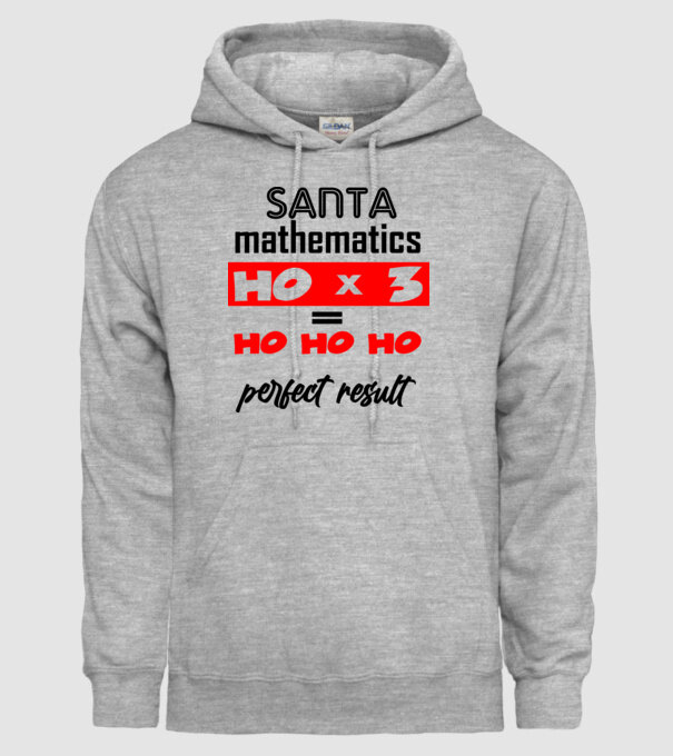 santa mathetmatics minta szürke pólón