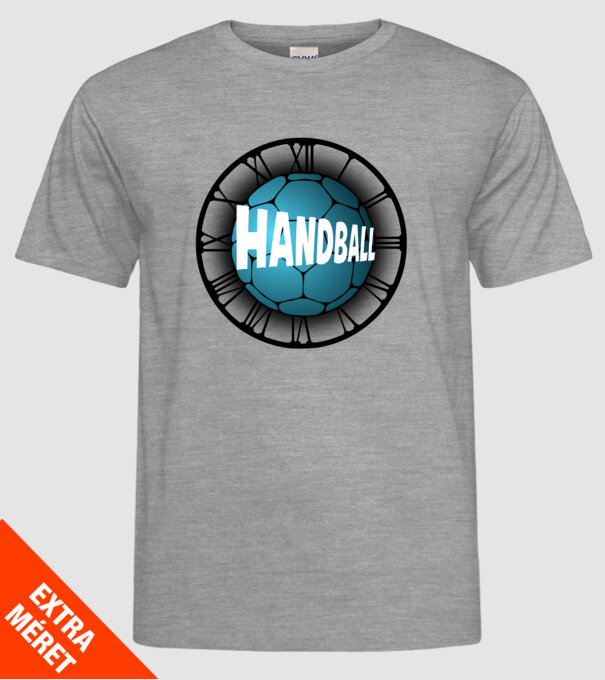 handball clock minta szürke pólón